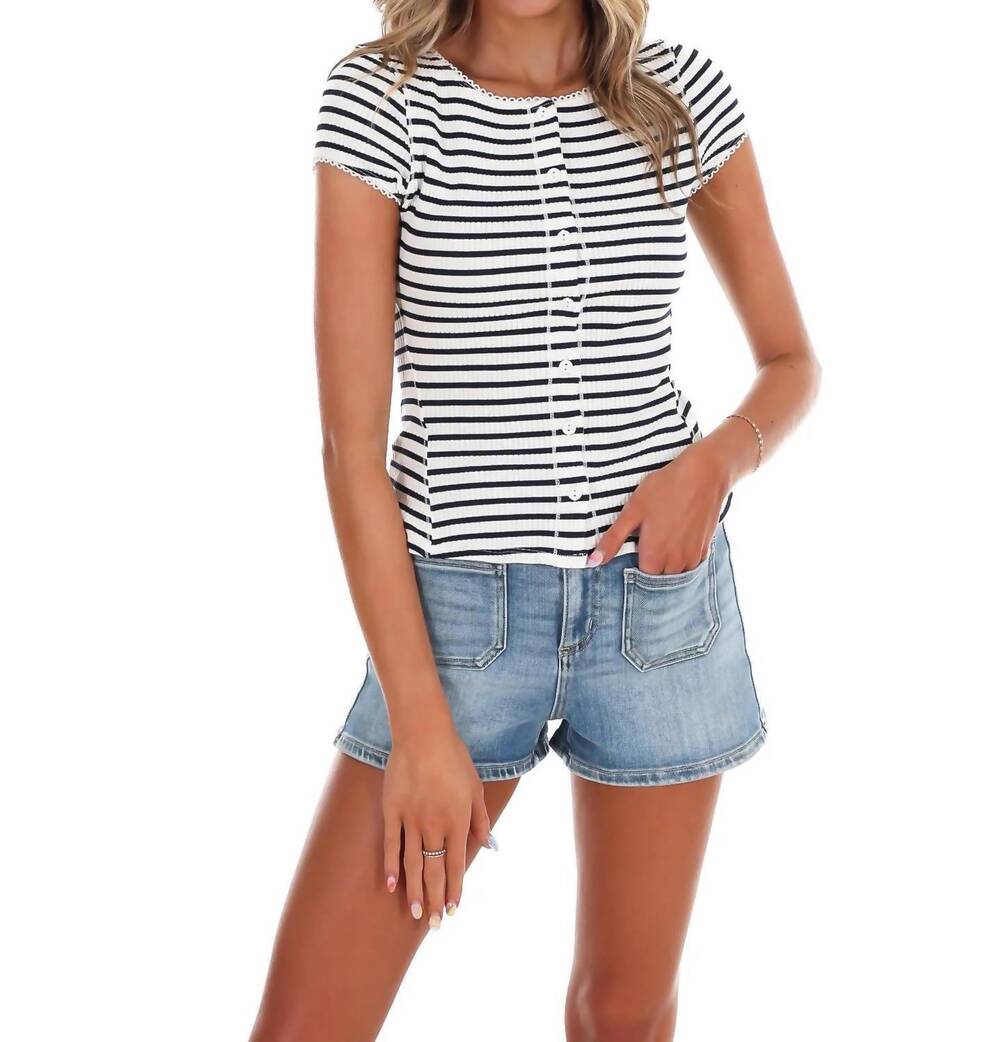 NEW FREE PEOPLE most wanted stripe cardigan in black & white